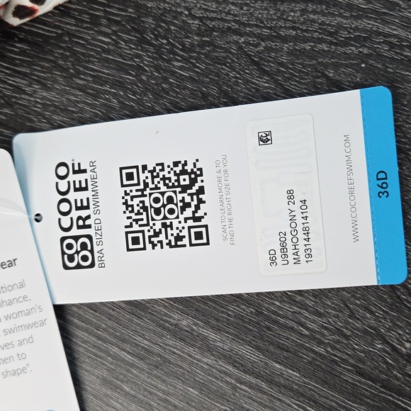 Coco Reef NWT Womans Swim Suit 36D Nylan Spandex One Piece Animal Print Brown. - Picture 11 of 16